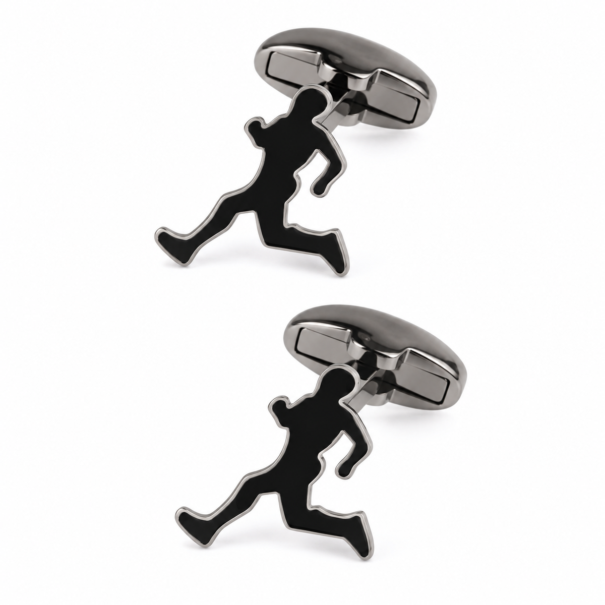 Gemelos Runner Acero Negro