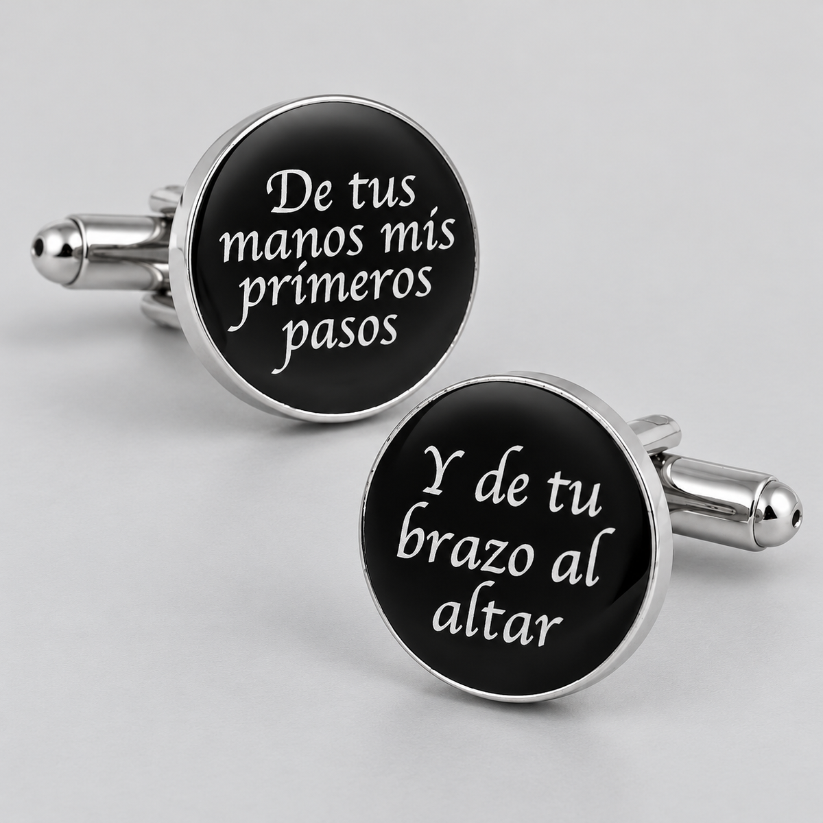 Gemelos para Camisa De Tus Manos Mis Primeros Pasos Negro