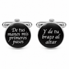Gemelos para Camisa De Tus Manos Mis Primeros Pasos Negro