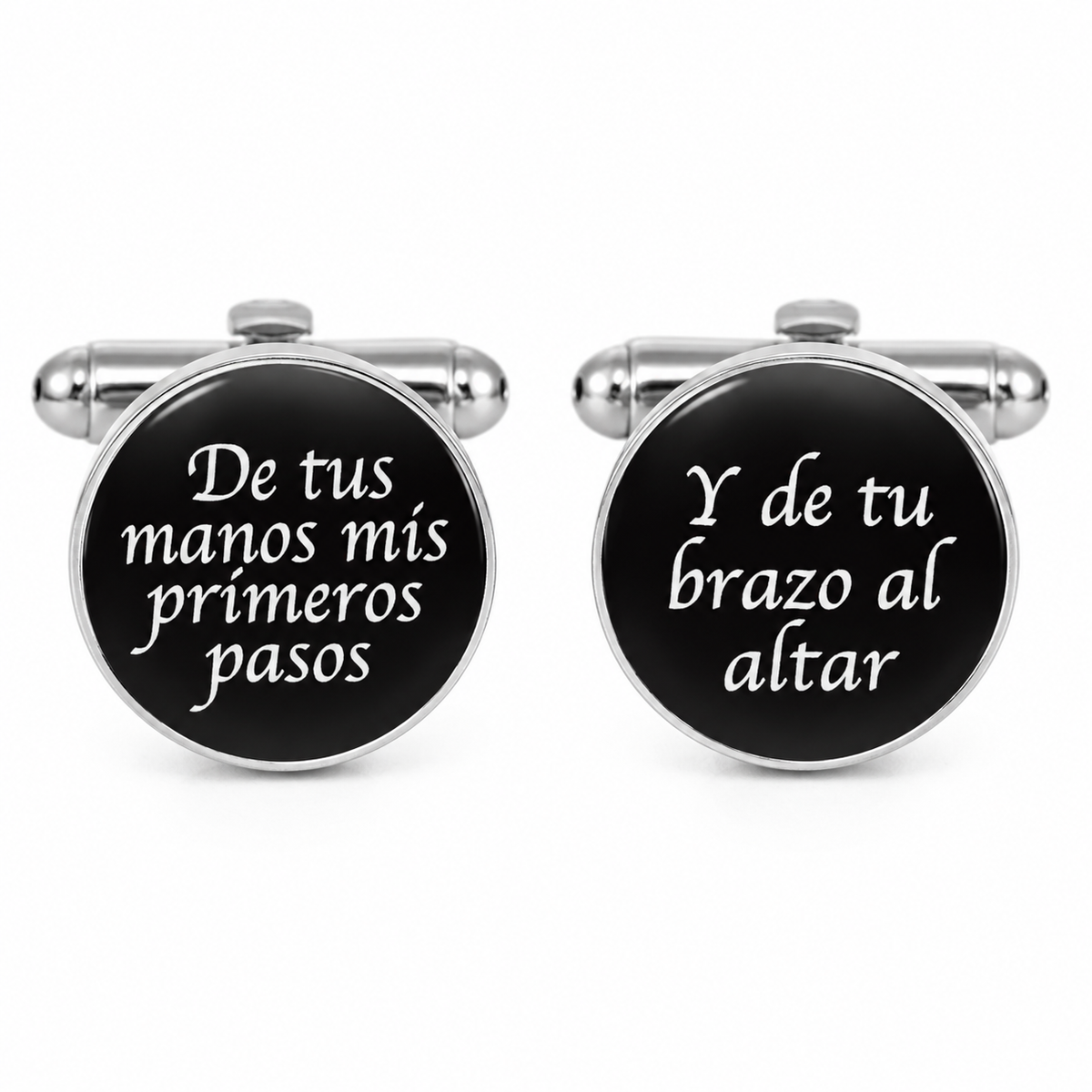 Gemelos para Camisa De Tus Manos Mis Primeros Pasos Negro