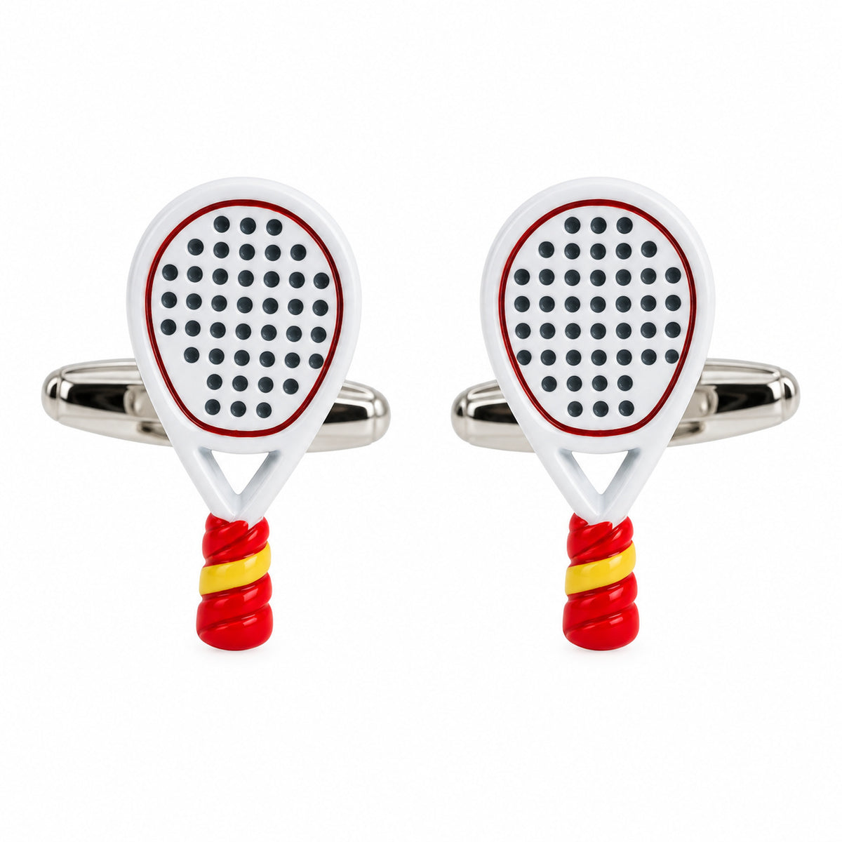 Gemelos para Camisa Pala de Padel Blanca y Colores de España 15x25 mm