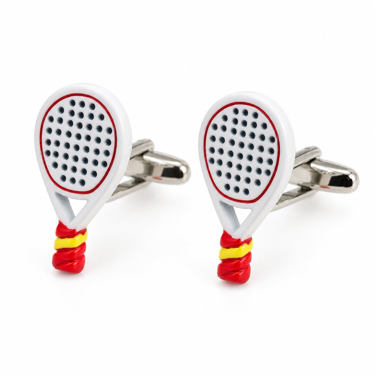 Gemelos para Camisa Pala de Padel Blanca y Colores de España 15x25 mm