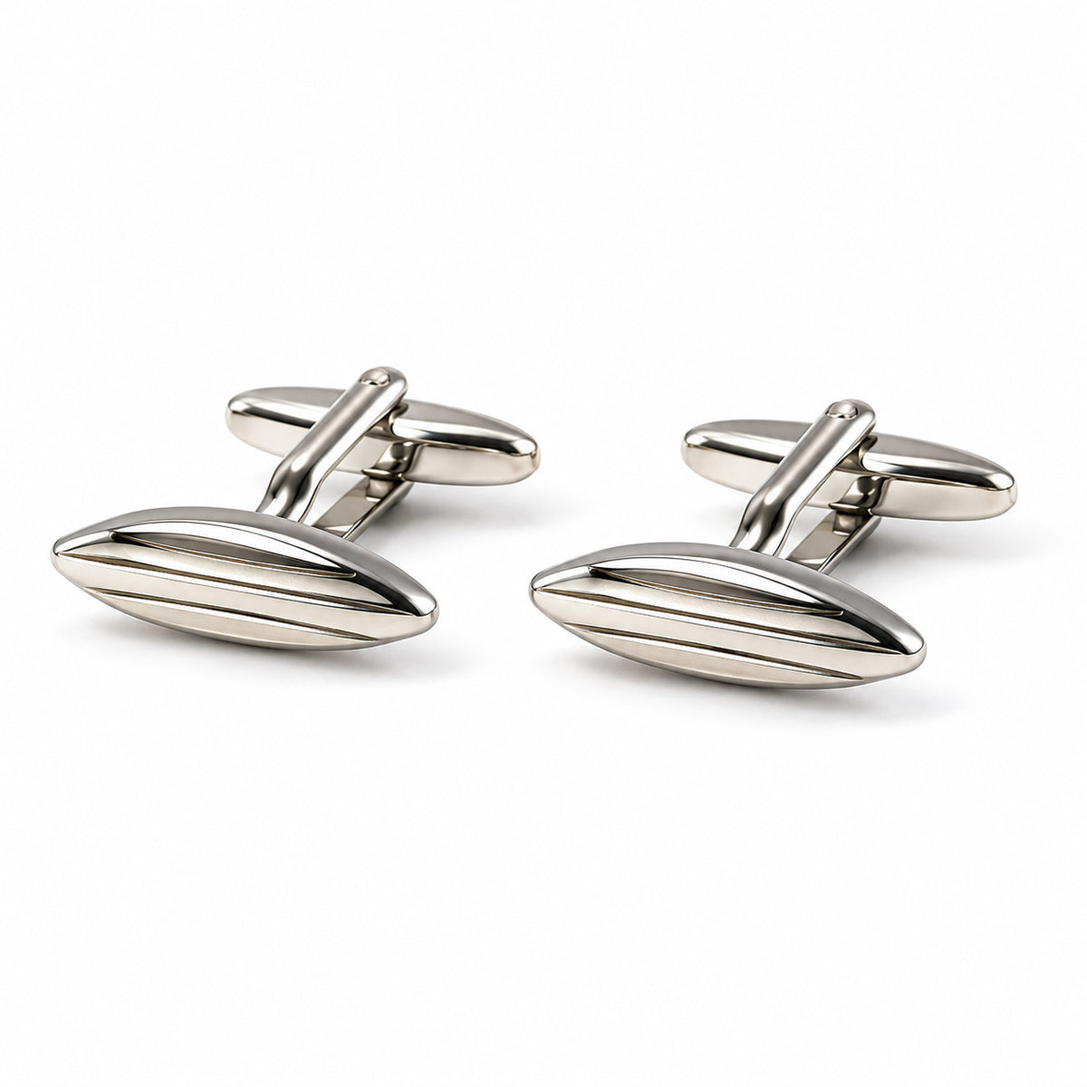 Gemelos para Camisa Tabla de Surf Plateados · 20 mm