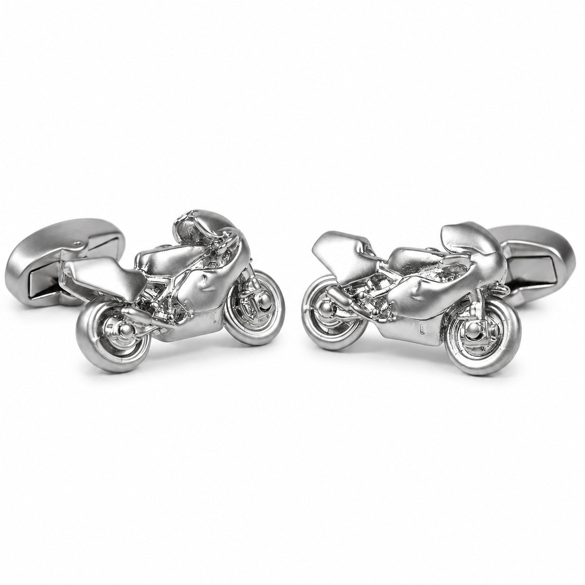 Gemelos para camisa Moto de Competición 3D — Acero, 20 mm