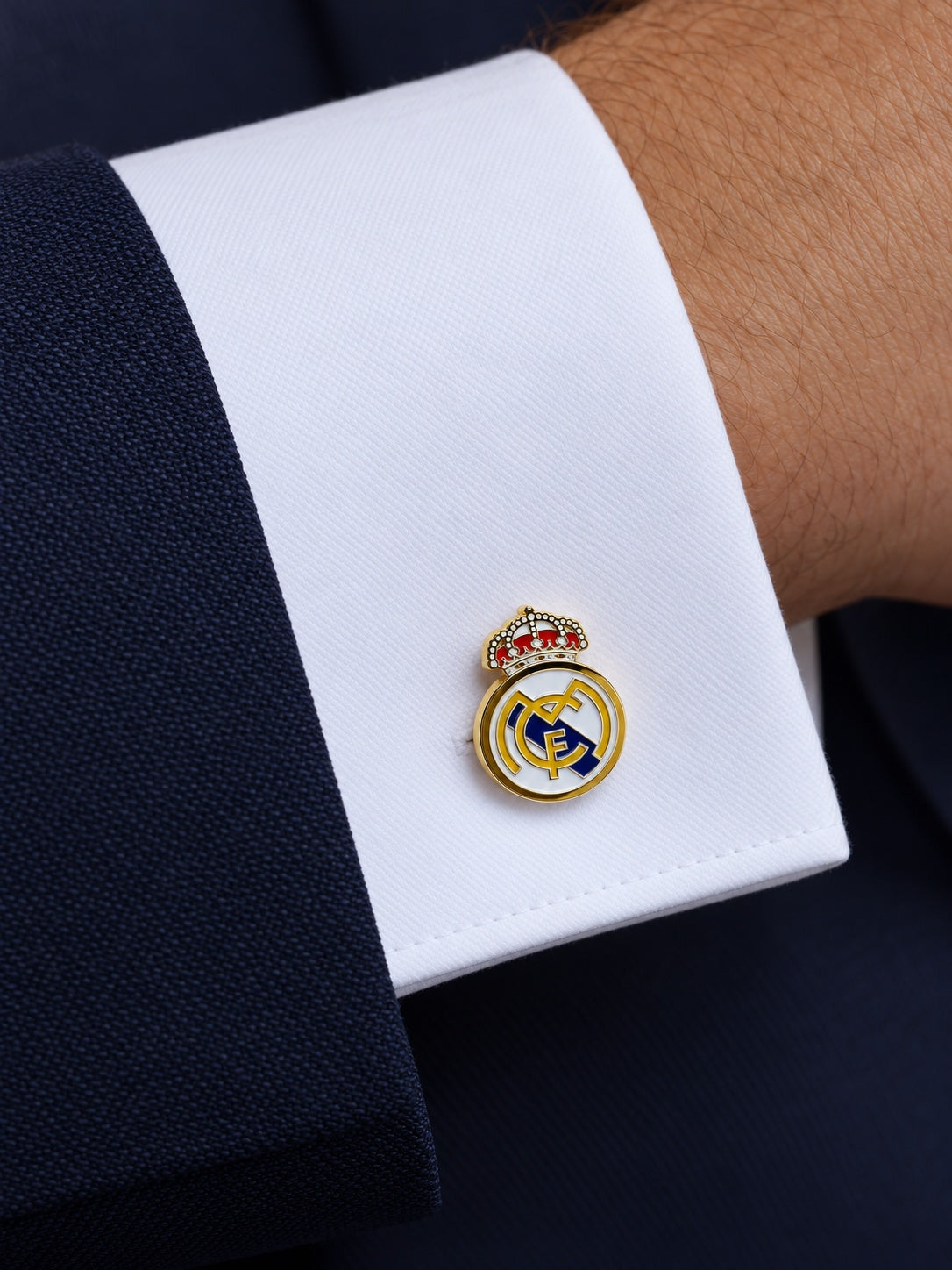Gemelos para camisa Real Madrid — Acabado color Dorado