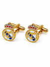 Gemelos para camisa Real Madrid — Acabado color Dorado