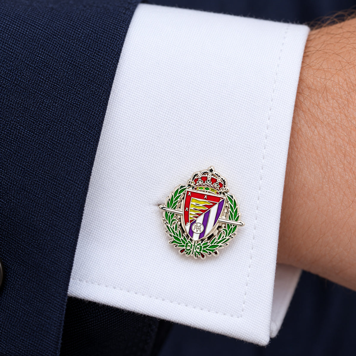 Gemelos para camisa Real Valladolid a todo color — 18 mm