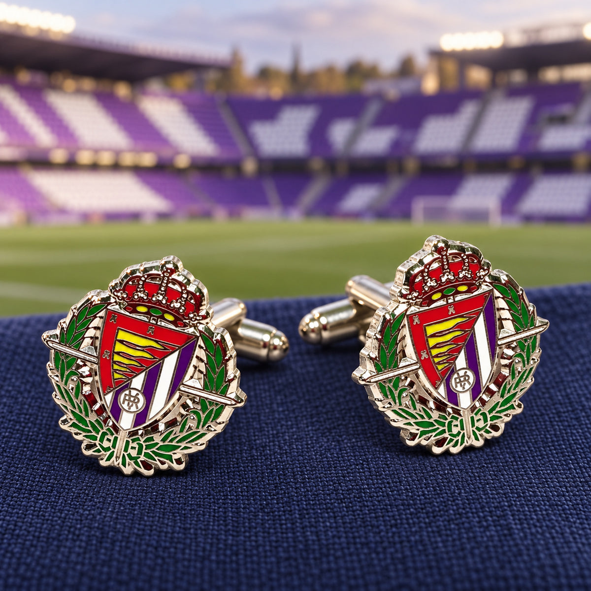 Gemelos para camisa Real Valladolid a todo color — 18 mm