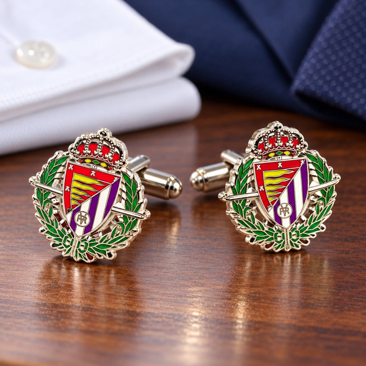 Gemelos para camisa Real Valladolid a todo color — 18 mm