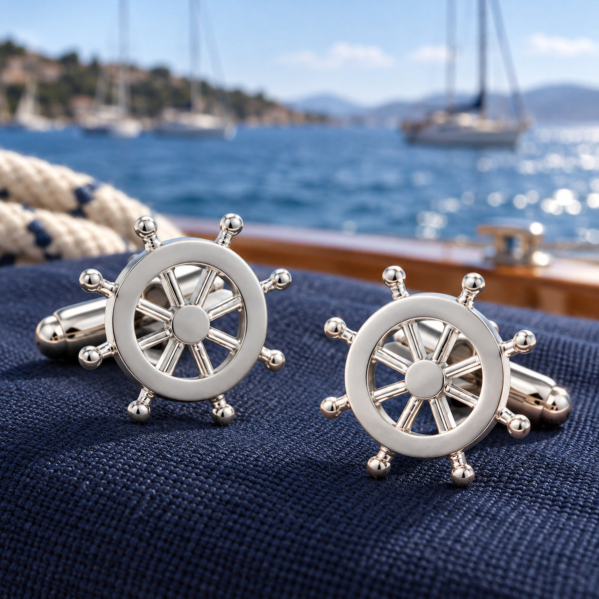 Gemelos para camisa Timón Naútico 17 mm