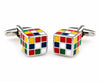 Gemelos para camisa del Cubo Rubik 3D 18 mm