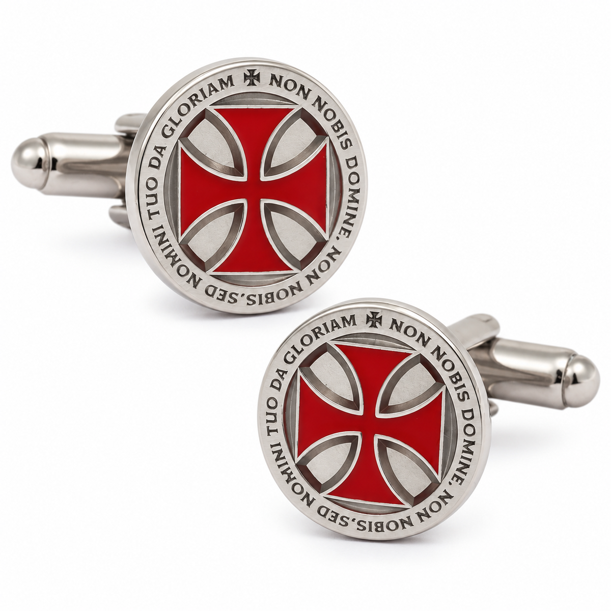 Gemelos para camisa Cruz Templaria Non Nobis