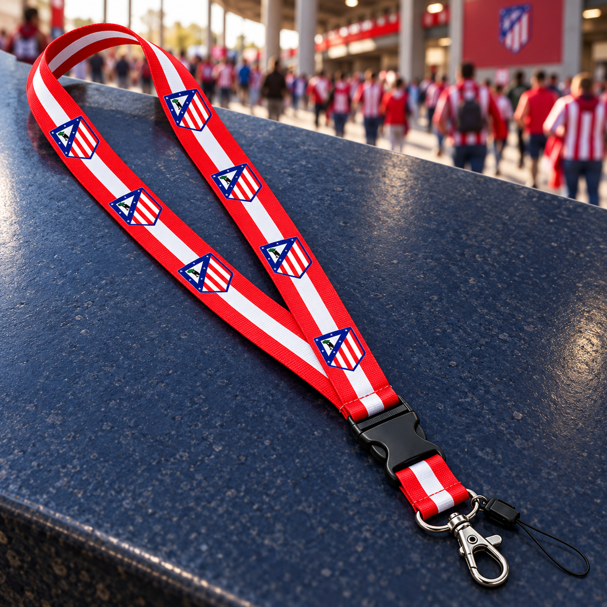 Lanyard ATM Rojiblanco
