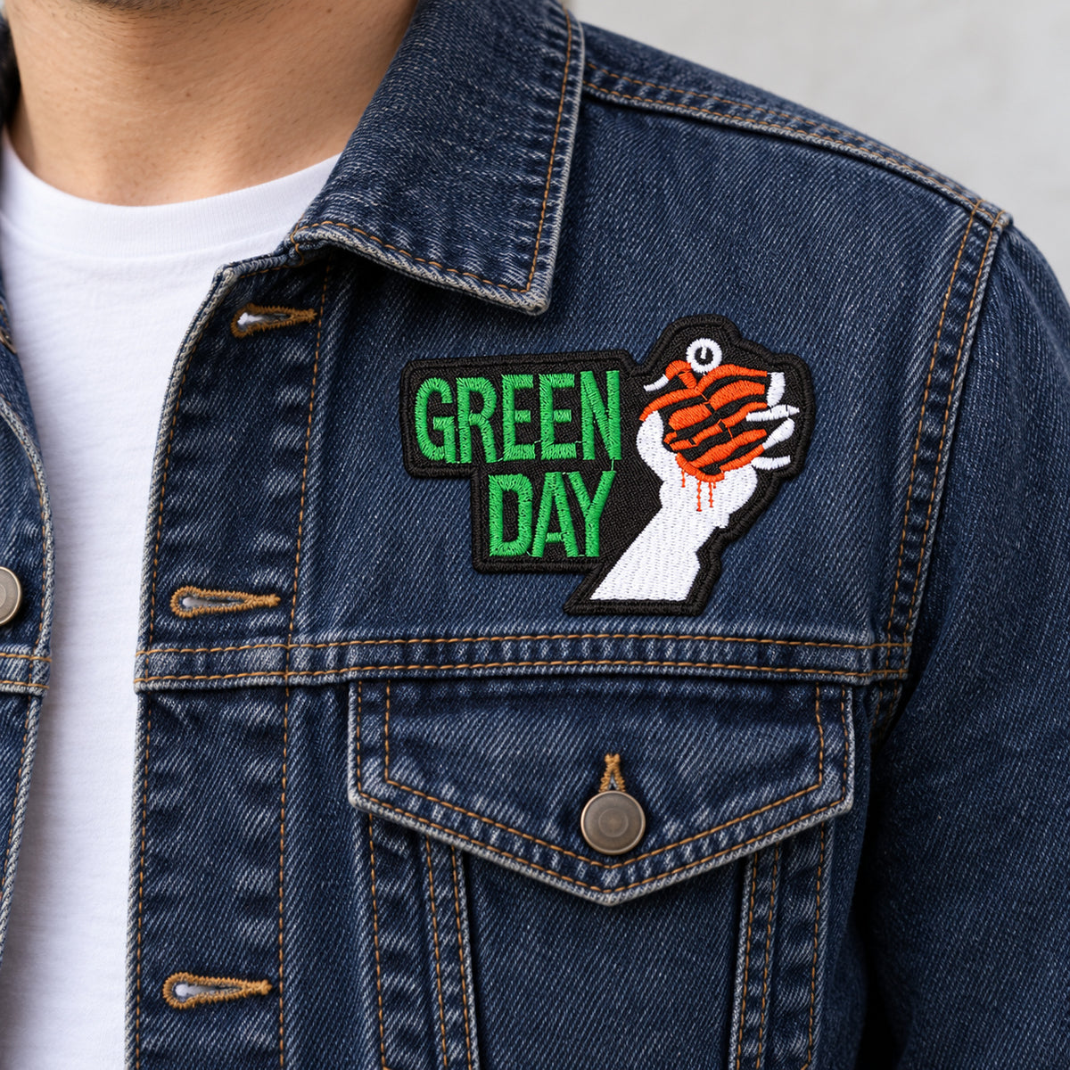 Parche Bordado Termoadhesivo Green Day 11 cm