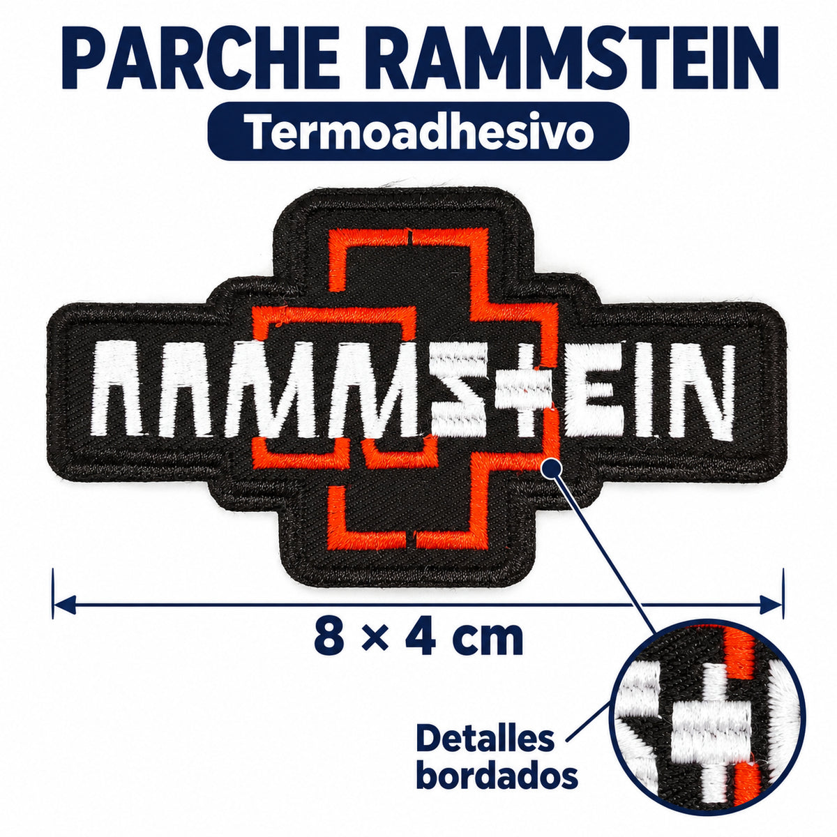 Parche Termoadhesivo Rammsteinm 8x4cm