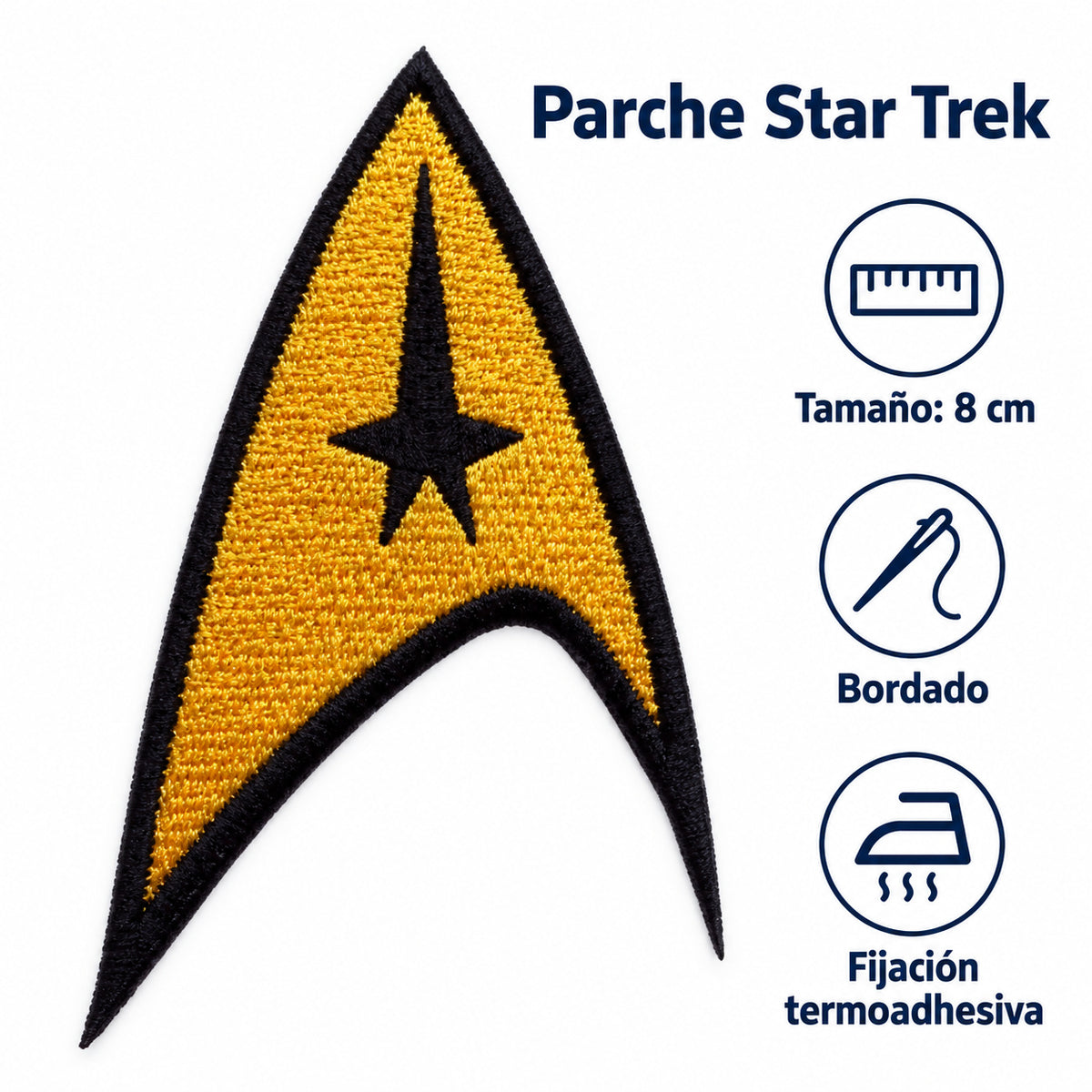 Parche Termoadhesivo para planchar Star Trek 8cm
