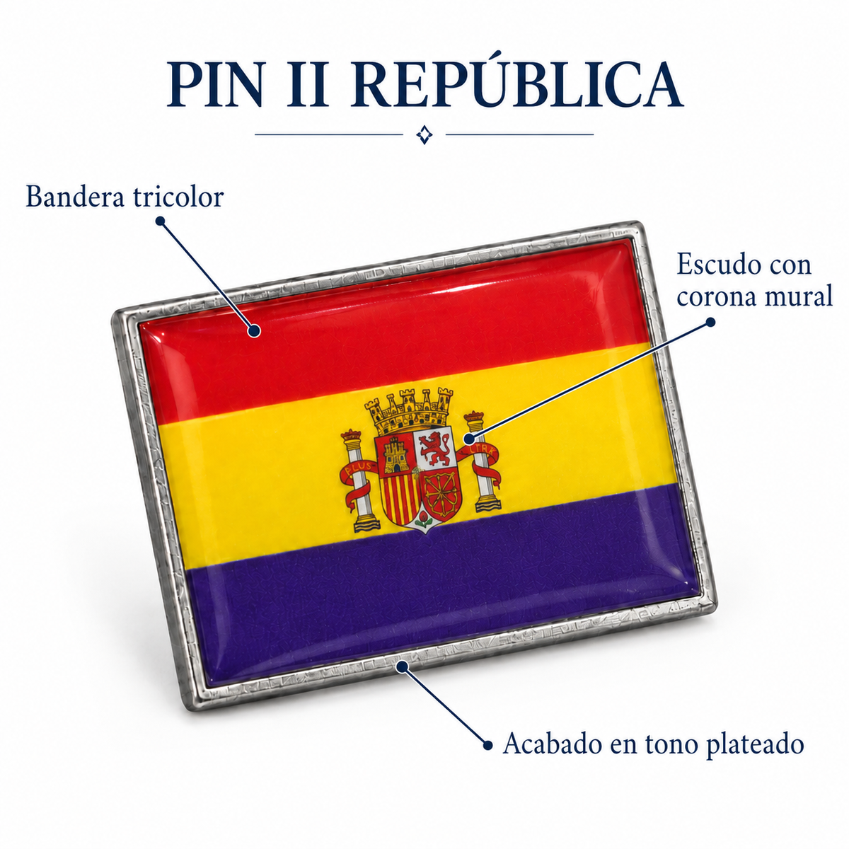 Pin de Solapa de la Bandera de la II República Española