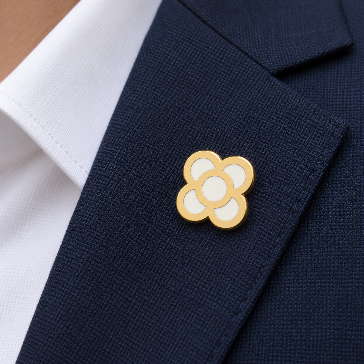 Pin de Solapa Flor de Barcelona Golden 15mm