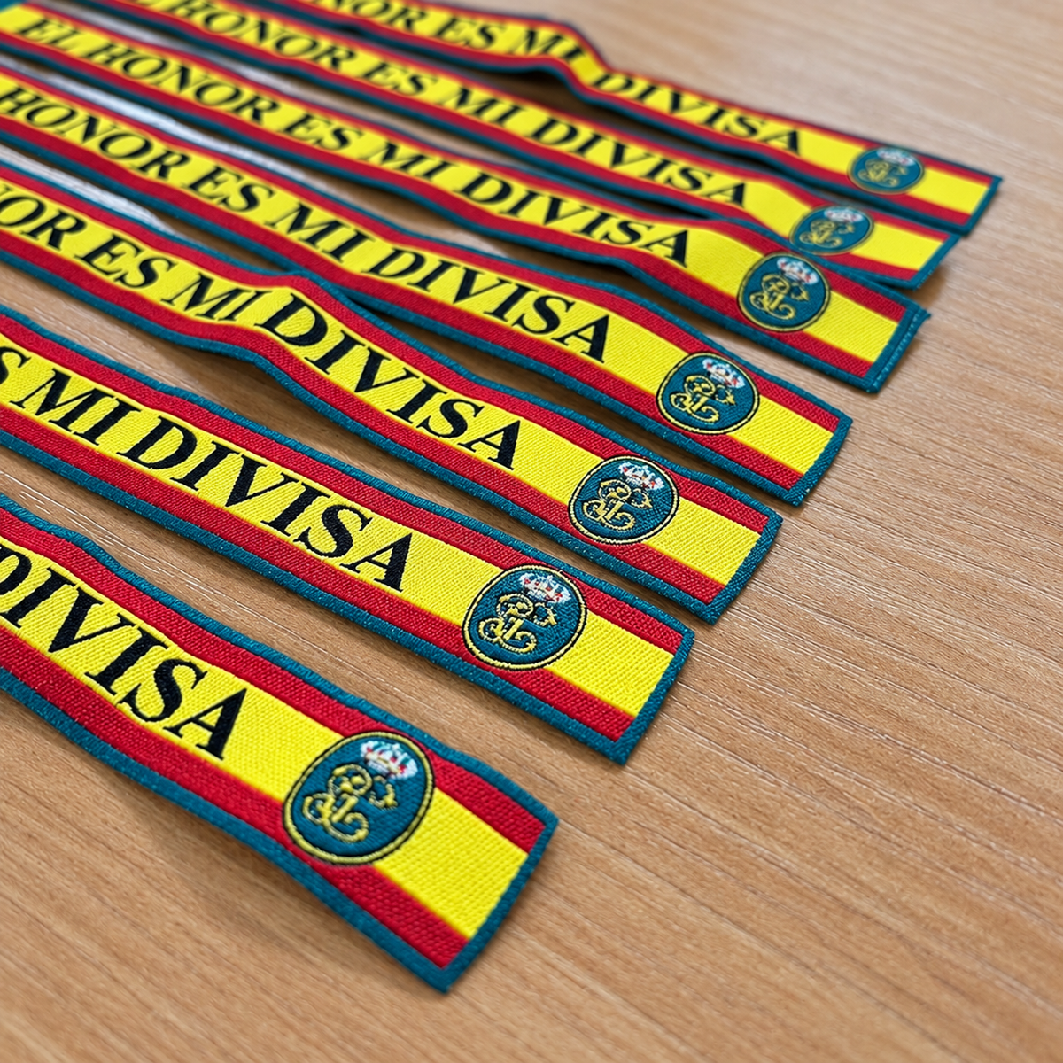 Pack de 7 Pulseras de Tela Bordada Guardia Civil El Honor es mi Divisa 33 cm