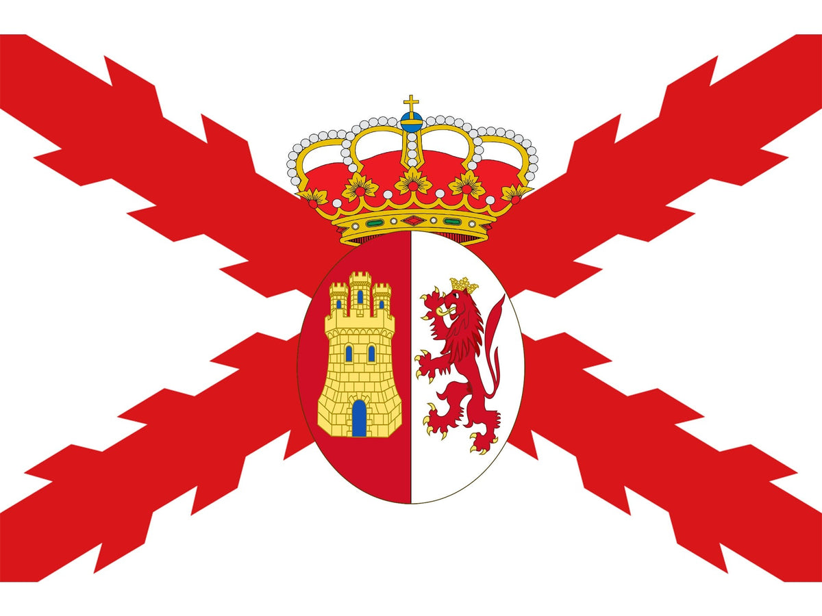 Bandera Cruz de Borgoña y Escudo Borbónico 90x150cm