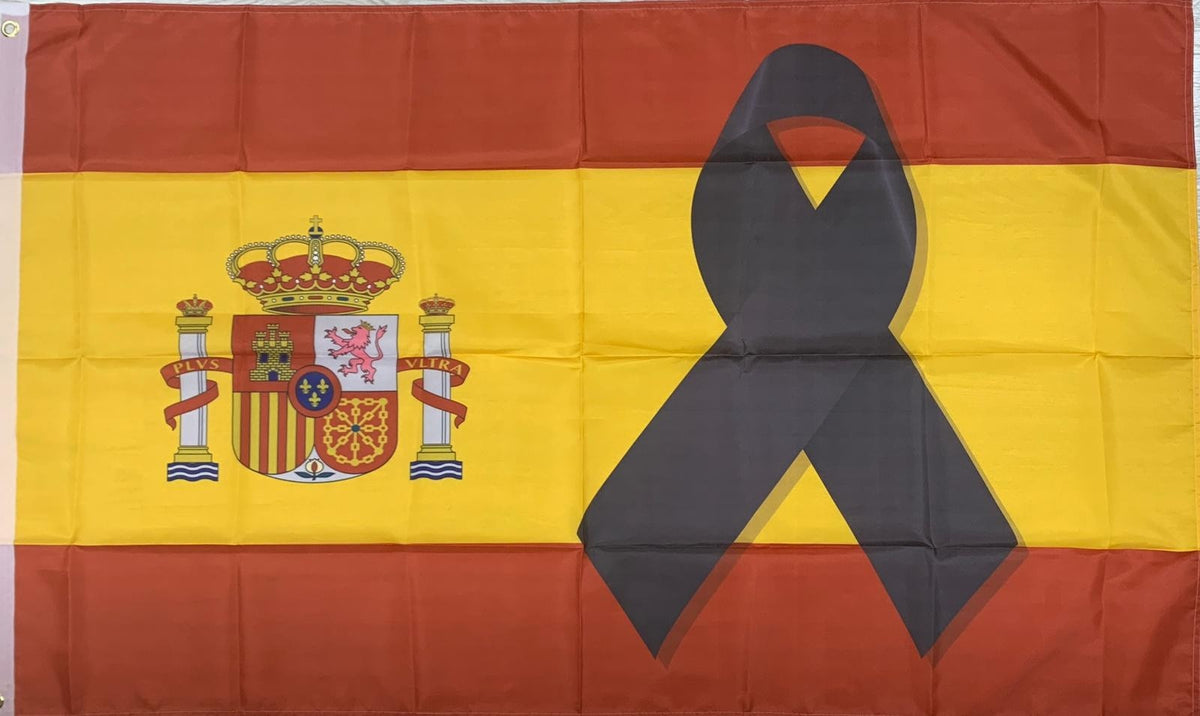 Bandera España Lazo Negro 90x150cm
