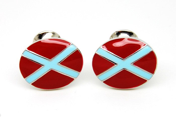 Gemelos  de Bandera Red and Blue Cross