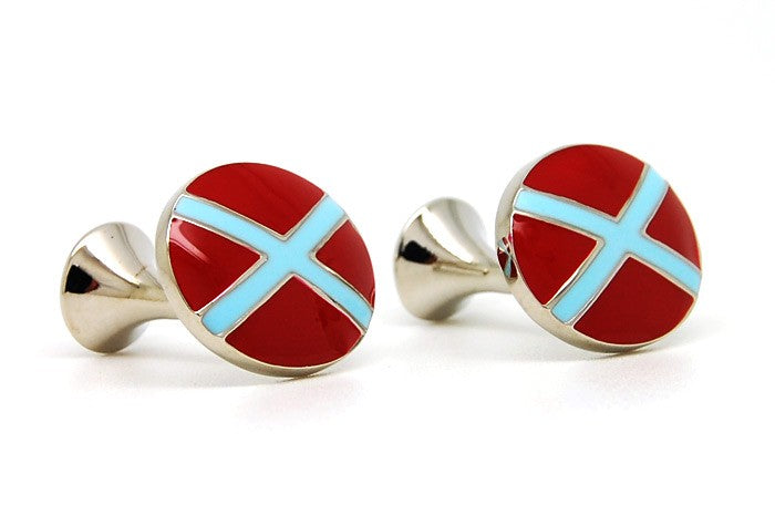 Gemelos  de Bandera Red and Blue Cross