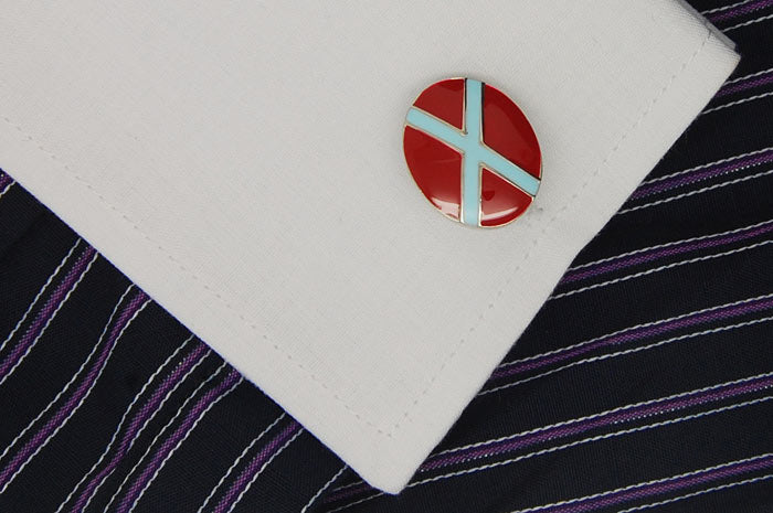 Gemelos  de Bandera Red and Blue Cross