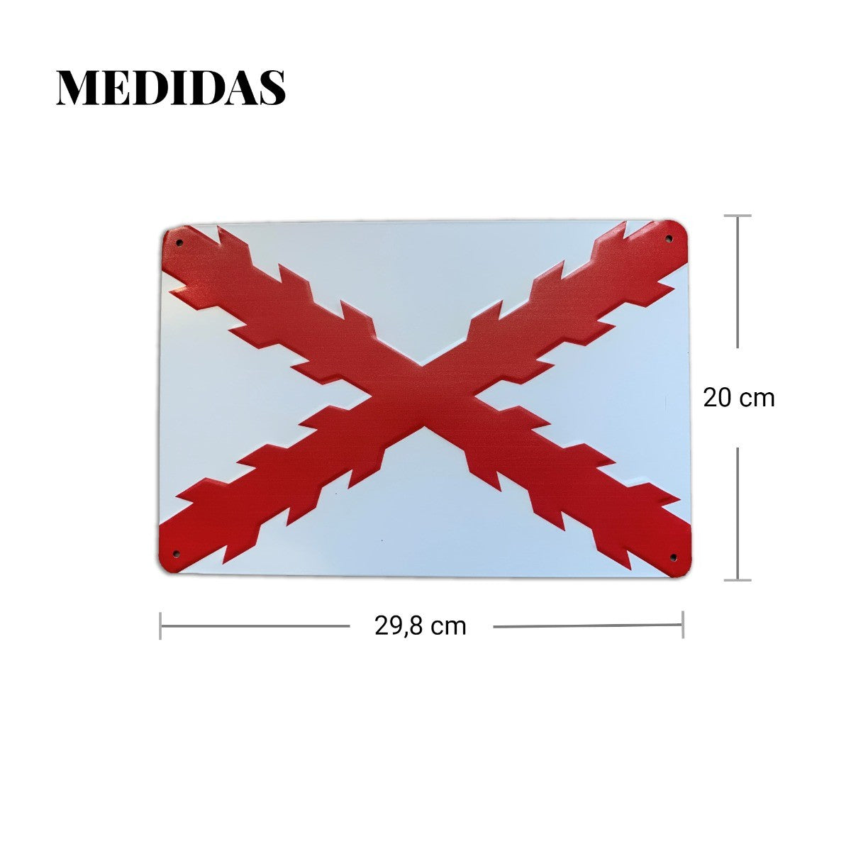 Placa decorativa de la Cruz de Borgoña bandera antigua de España