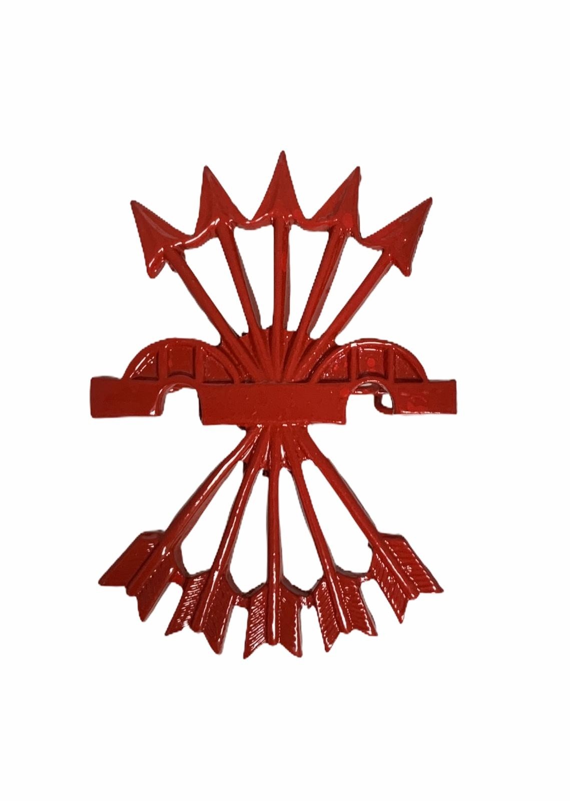 Broche Falange Española Rojo 55mm Recreación Histórica-Réplica Militar