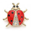 Broche Mariquita Cristal Brooch Beetle Pin Crystal 2,6cm