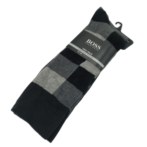 Twopack Hugo Boss RS Design Calcetines Lines Tonos Grises y Negros 43-46