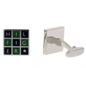 Gemelos Tommy Hilfiger Cuadrado Verde y Azul