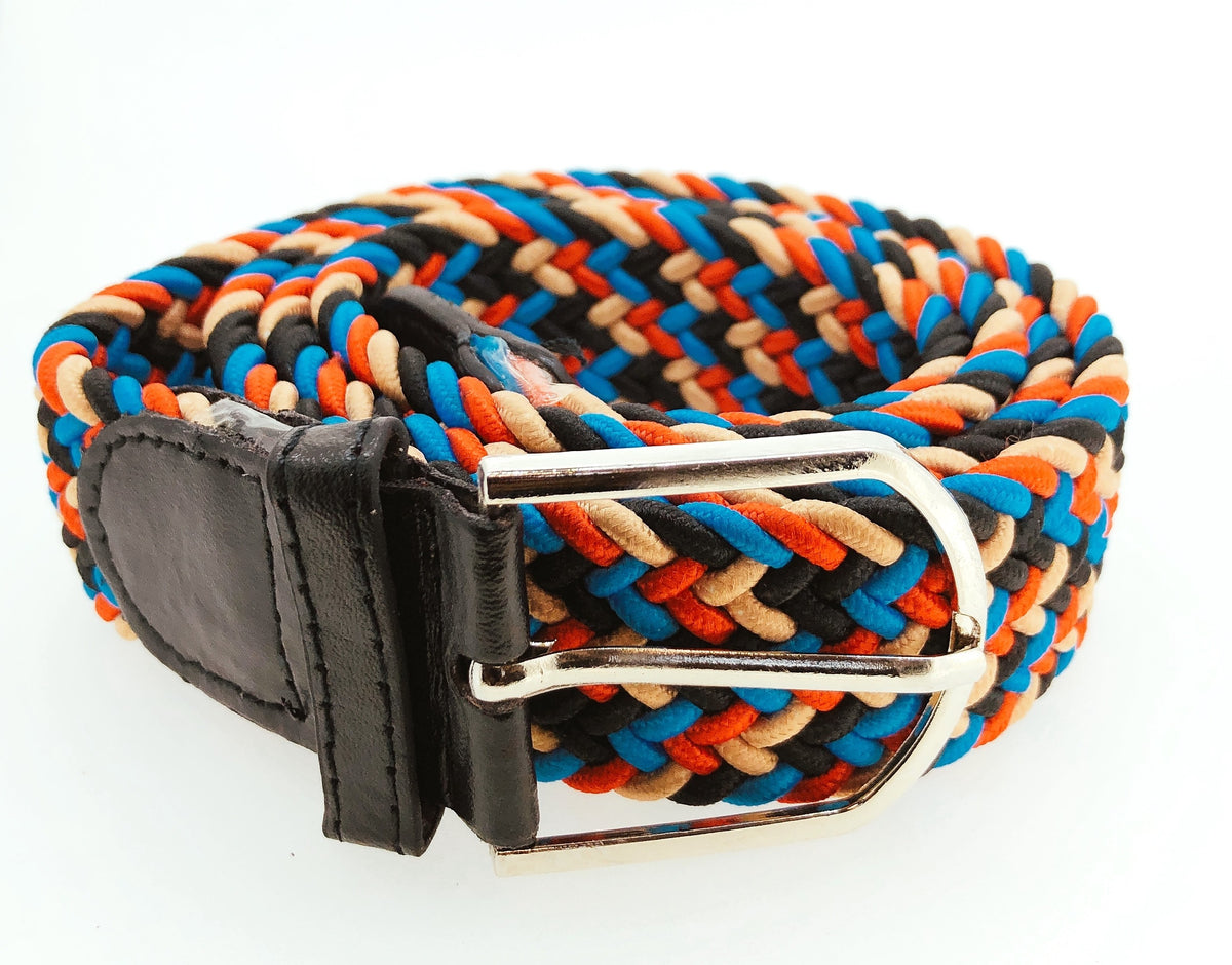 Cinturón Elástico Colores Negro, Marrón, Azul y Rojo Talla Única