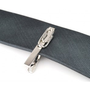 Pasador de corbata Clip Plateado