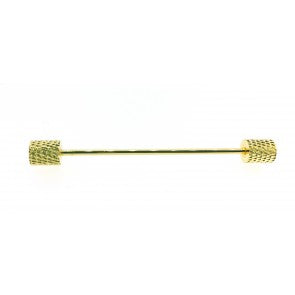 Collar Bar Alfiler de Cuello Golden Stripes Cilinder Plain End