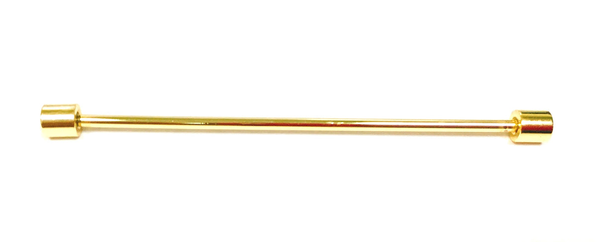 Collar Bar Alfiler de Cuello Golden Tubular End