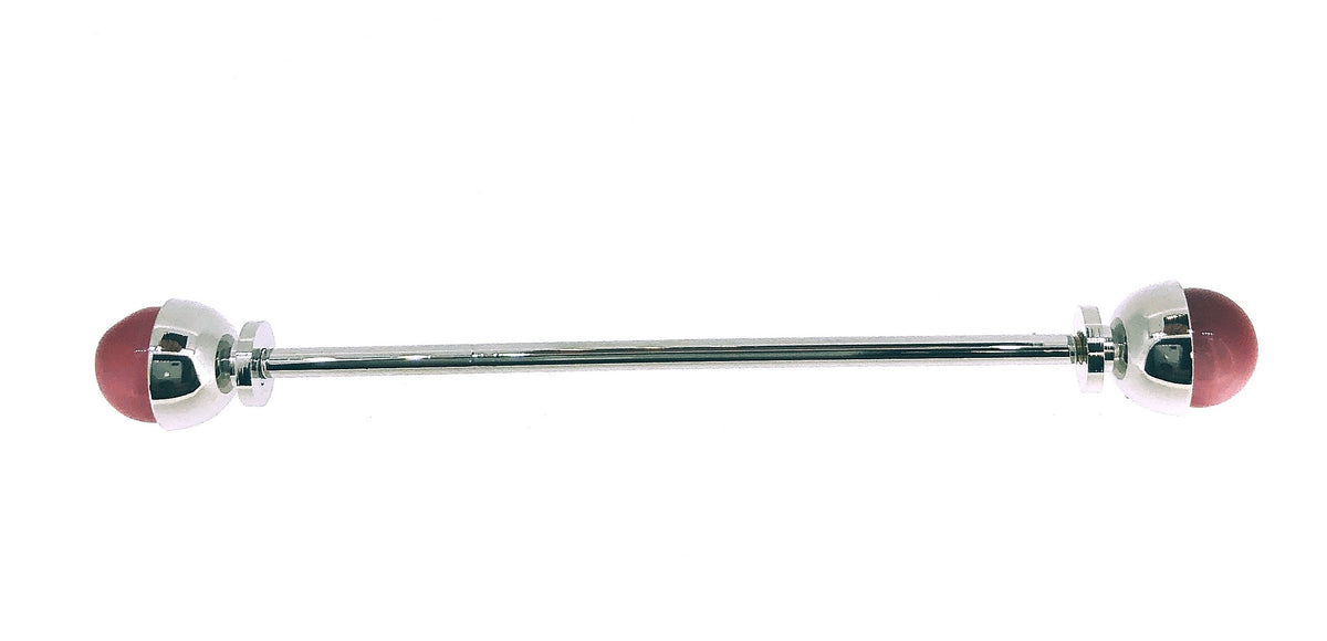 Collar Bar Alfiler de Cuello Piedra Rosa