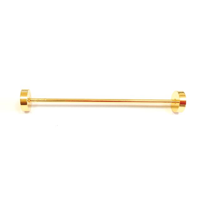 Collar Bar Alfiler de Cuello Rounded and Plain Golden End
