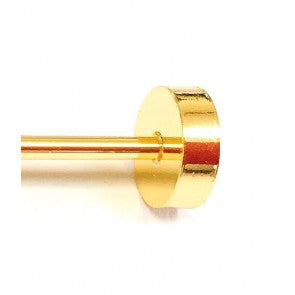 Collar Bar Alfiler de Cuello Rounded and Plain Golden End
