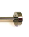 Collar Bar Alfiler de Cuello Rounded and Plain Black Gun Metal End (Negro)