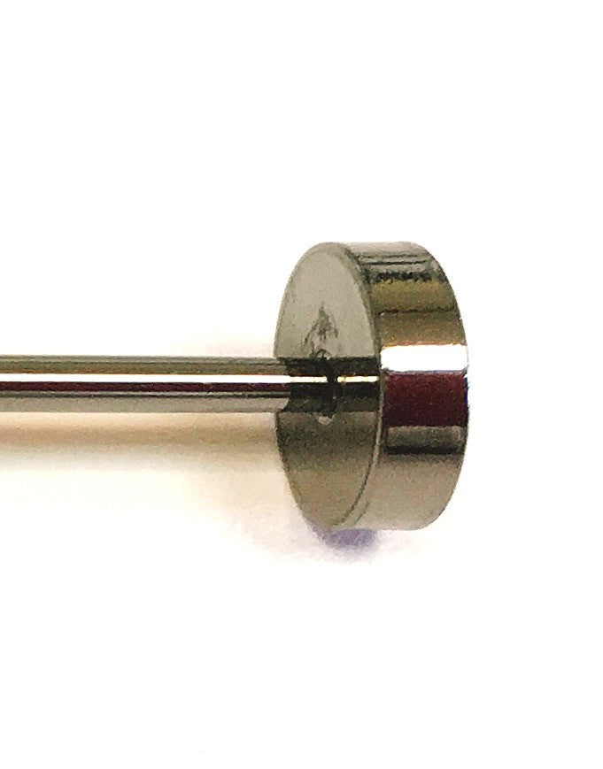 Collar Bar Alfiler de Cuello Rounded and Plain Black Gun Metal End (Negro)