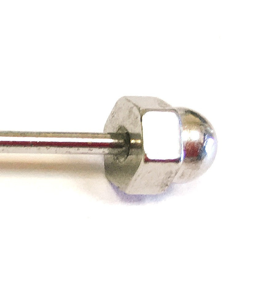 Collar Bar Alfiler de Cuello Screw Chrome End