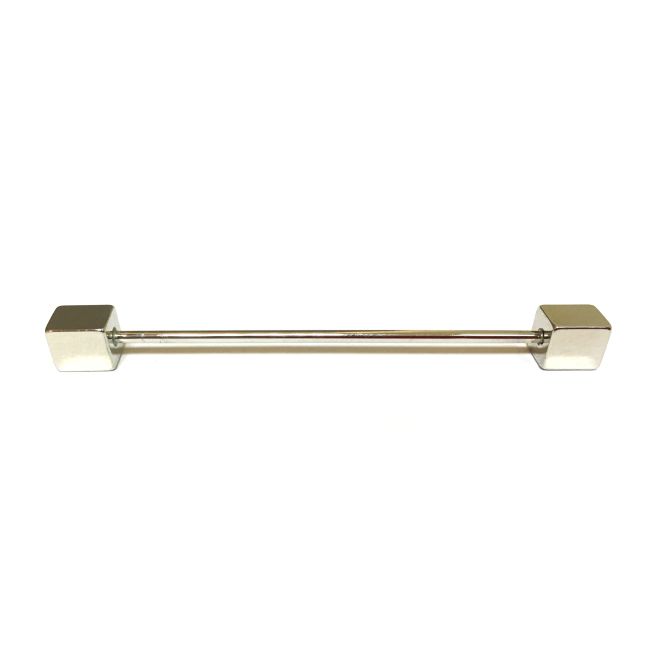 Collar Bar Alfiler de Cuello Square in Steel