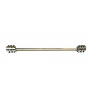 Collar Bar Alfiler de Cuello Square in Steel Stripes