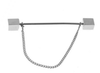 Collar Bar Alfiler de Cuello Square Plated End with Chain