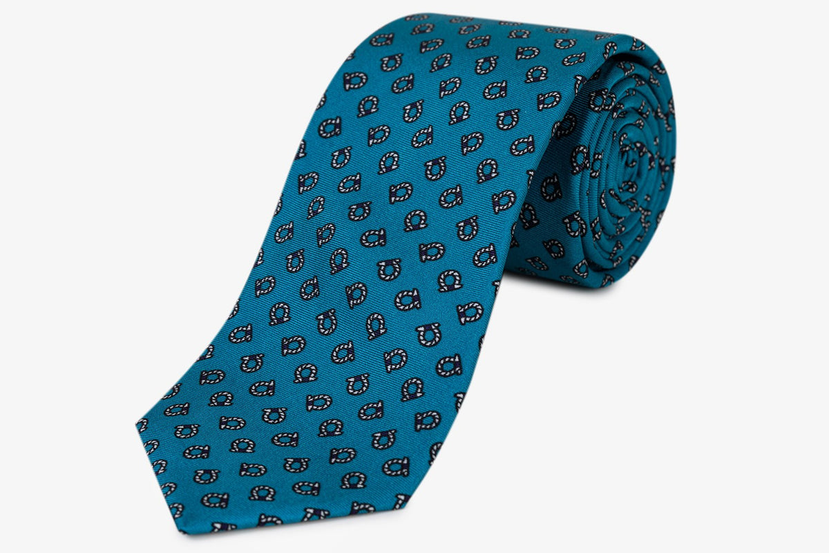 Corbata de Seda Twill Cartagena Azul Celeste