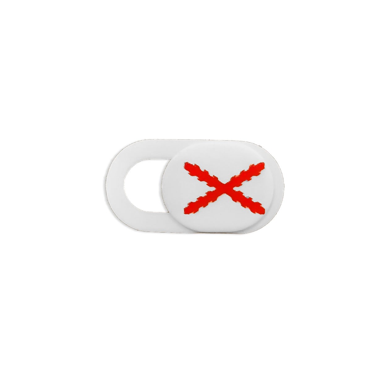 Tapa camara movil de la bandera con aspa de borgoña - 18x9mm - Antiespias