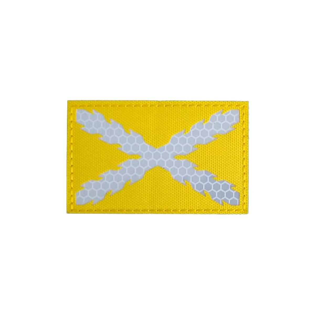 Parches Cruz de Borgoña Hook and Loop reflectantes - tamaño: 8x5cm