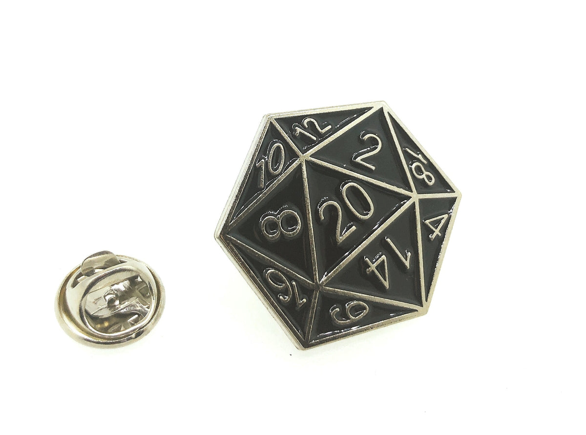 Pin de Solapa Dado de Roll de 20 caras 25x25 mm
